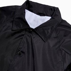 เสื้อแจ็คเก็ตกันลมสีดำสำหรับผู้ชายเสื้อโค้ชสำหรับกีฬากลางแจ้งเสื้อแจ็คเก็ตไซส์ใหญ่ออกแบบโลโก้ได้ตามต้องการ - Product Image 5
