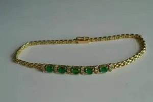 925 Sterling Silver 6 Ct Round Brilliant Cut Moissanite Vintage Style <b>Rose</b> <b>Gold</b> Plated Women's Tennis Bracelet - Product Image 3