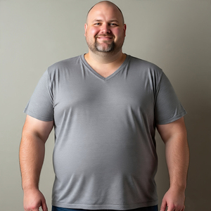 Camisetas de gran tamaño para hombre, camisetas holgadas de verano para Fitness, camisetas de gran tamaño con cuello redondo de poliéster y algodón 100% para hombre - Product Image 2