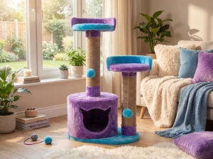 High Quality Amistar Nessia Classic Jute Cat Tree with 3 <b>Levels</b> Eco-Friendly & Durable for Cats-All Sizes - Product Image 2