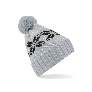 Customizable Fair Isle Snowstar <b>Beanie</b> Promotional <b>Hats</b> & Caps - Product Image 5