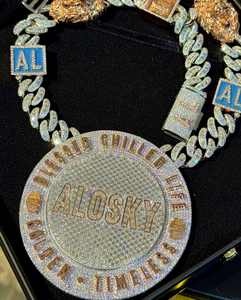 Pendentif 3D en diamants Moissanite VVS personnalisés en gros, en argent 925, bijoux fins, rhodié, certifié GIA, pour collier à maillons cubains - Product Image 2