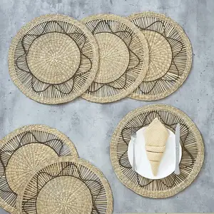 New style natural seagrass placemat round tablemat jute placemat made in Vietnam