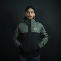 Naviguer veste hydrofuge à coque souple hiver coupe-vent imperméable col montant fermeture à glissière Polyester remplissage Style ample