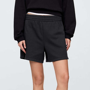 Conjuntos de mujer de alta calidad, Material de algodón 100%, ropa de calle ligera de secado rápido, conjunto de 2 piezas, sudadera con logotipo personalizado para mujer, pantalones cortos - Product Image 6