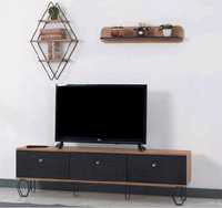 Unit TV kayu mewah kontemporer desain Modern untuk ruang tamu kamar tidur ruang makan kantor dengan meja kaca untuk rumah pertanian