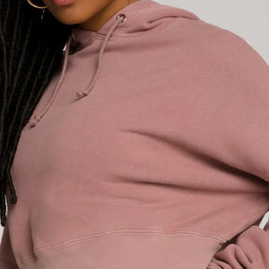 เสื้อครอปแบบสวมหัวโอเวอร์ไซส์ของผู้หญิงเสื้อครอปแบบหลวมเสื้อครอปแบบกรดซักได้ - Product Image 4