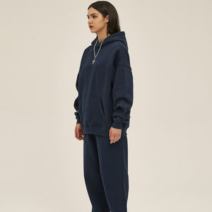 Sweat à capuche épais et surdimensionné unisexe, sweat-shirt à capuche vierge en polaire pour femmes, coton de haute qualité 100% avec logo personnalisé, complet en coton - Product Image 3