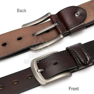 Ceintures en cuir de vachette pleine fleur durables et personnalisées de fabrication professionnelle pour hommes, ceinture avec boucle à ardillon de qualité - Product Image 2