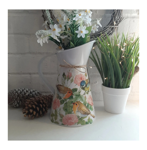 Jarra de jarra de Metal galvanizado impreso, jarra de flores artificiales para decoración de hogar y jardín, jarra de maceta - Product Image 1