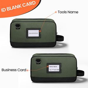 High Quality Dual Compartment Tool Bag | <b>Heavy</b> <b>Duty</b> Polyester Storage Pouch | Waterproof <b>Zipper</b> Organizer Case with Carry Handle - Product Image 4