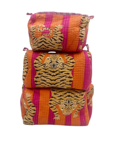 Eco Friendly Durable Water Resistant Cotton Quilted for <b>Bag</b> with <b>Zipper</b> Closure | Fashion Washable Cosmetic <b>Storage</b> Pouch - Product Image 4