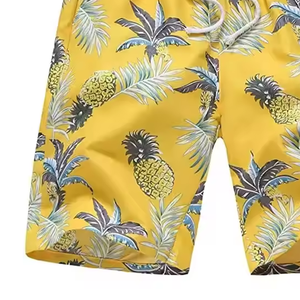 Top vente hommes 100% coton écologique maillot de bain Shorts personnalisé imprimé solide motif respirant taille moyenne Style décontracté chaud - Product Image 5