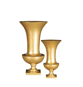 Nuevo diseño florero dorado soporte de flores de Metal centros de mesa para decoración de bodas y eventos centro de mesa tendencia superior - Product Image 1