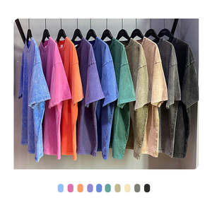 Precio de fábrica de alta calidad 100 algodón hombres camisetas gota hombro de gran tamaño MOQ 1 pieza impresión en relieve personalizado DDP envío - Product Image 3