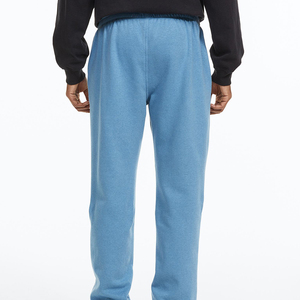 OEM personalizado negro pantalones de correr de gran tamaño para los hombres de moda de invierno de pista de sudor con cremallera hecha de lona - Product Image 6