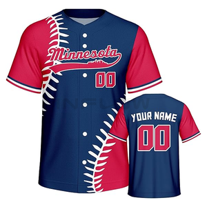 2025 Venta caliente de alta calidad personalizada Jersey béisbol Softball desgaste camisetas deportivas Stitch sublimado sublimación Jersey de béisbol - Product Image 3