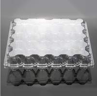 Boîte d'emballage en plastique PET transparent jetable pour œufs, type clamshell, 4-30 œufs, conteneur transparent de qualité alimentaire, vente en gros