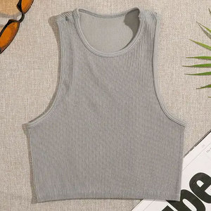 ชุดกีฬาสองชิ้นสำหรับผู้หญิงชุดครอปท็อปและกางเกงขาสั้นสำหรับนักขี่จักรยานผ้าสแปนเด็กซ์เป็นมิตรกับสิ่งแวดล้อมผลิตตามสั่งสำหรับฤดูร้อน - Product Image 5