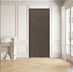 Puerta Interior de MDF Sólido Precolgada, Diseño Moderno Americano Personalizado, con Marco, Resistente a la Humedad, para Dormitorio, OEM ODM - Product Image 4