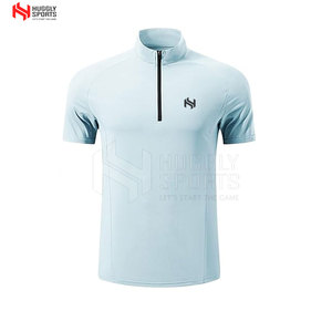 Camisa con cremallera de cuarto de verano para hombre de diseño único, cómoda tela de algodón 100%, MOQ bajo, camisas con cremallera de cuarto - Product Image 1
