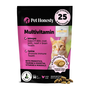 Fromage à mâcher multi-vitamines, croquant et crémeux pour chat-Soutient l'énergie, la peau et le pelage - Product Image 1