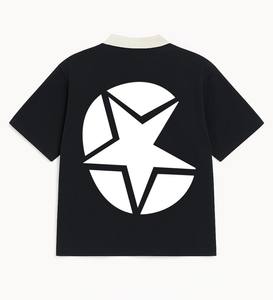 Camiseta de punto de algodón 100% Unisex con cuello redondo para Polo, ropa de calle gráfica con estampado personalizado, estilo informal para Look Skater Style Oversize - Product Image 6