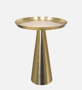 Gold Pilar Design Metal <b>Side</b> <b>Table</b> With Metal Top <b>Tables</b> Accent <b>Side</b> <b>Table</b> for Living Room and Home Furniture <b>High</b> Quality - Product Image 3