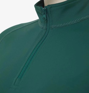 Camisas de Competición Ecuestres de Manga Larga Verdes para Mujer al por Mayor, Logotipo Personalizado, Ropa Deportiva de Carreras de Caballos, Camisetas de Malla Transpirable - Product Image 2