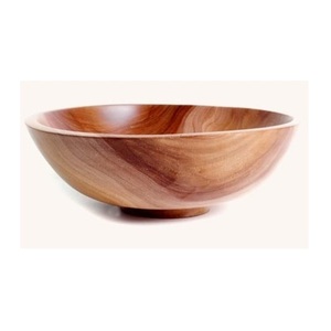 Bol de service en bois pour vaisselle vaisselle vaisselle ustensiles de cuisine finition naturelle faite à la main formes rondes polies bols en bois incassables - Product Image 3