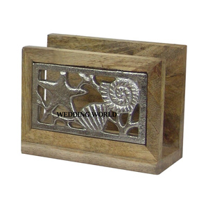 Porte-serviettes et porte-mouchoirs carré en bois de luxe, haute qualité, fait main, emballage en carton écologique, pour la maison, le bureau, l'hôtel, le restaurant - Product Image 6
