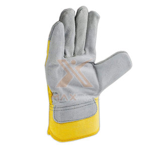 Leather Made Full Finger Working Gloves Breathable Waterproof Anti-Slip Fireproof Customizable in Stock - Product Image 5