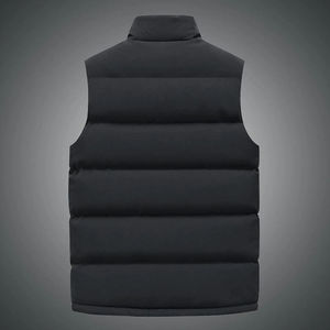 Haute qualité hiver chaud personnalisé grande taille décontracté solide sans manches hommes bouffantes vestes pour hommes - Product Image 3