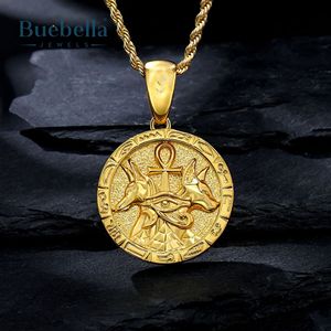 Alta calidad 925 plata esterlina 18K chapado en oro Moissanite antiguo egipcio Anubis Ankh Hip Hop estilo colgante para hombres - Product Image 2