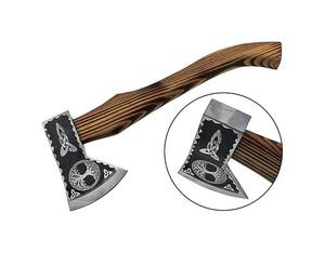 Hache de qualité industrielle en acier à haute teneur en carbone, tête embossée, manche en bois, pour le camping, le bricolage en plein air, haches embossées pour couper - Product Image 1