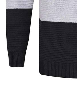 Vêtements unis décontractés pour hommes pulls de sport en tricot pour hommes pull personnalisé O cou bloc couleur pull en laine respirant - Product Image 3