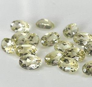 เลมอนควอตซ์ธรรมชาติ รูปไข่ 6x8 มม. เจียระไนเหลี่ยม คุณภาพสูง - อัญมณีเลมอนควอตซ์ธรรมชาติคุณภาพสูง - Product Image 4