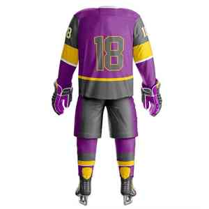Uniforme d'équipe de hockey sur glace personnalisé et durable avec doublure intérieure douce et tissu solide et ventilation haute performance - Product Image 4
