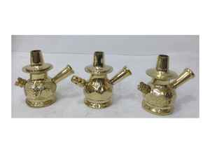 Cachimba de Latón Macizo de Lujo al por Mayor, Mini, Tipo Curvo, Acabado Lacado, Pequeña, para Mesa - Product Image 6