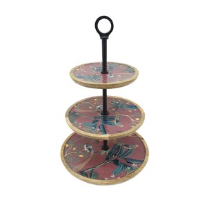 Support à gâteau rond en bois au design populaire, personnalisable en gros, finitions naturelles pour présentoir de mariage et d'anniversaire - Product Image 6