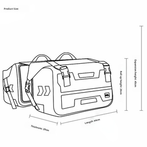 Sacoches de <span class=keywords><strong>moto</strong></span> étanches avec réflexion de nuit Sacoches latérales universelles en PVC 30L pour le tourisme et les déplacements - Product Image 5