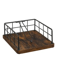 Servilletero plano para mesa, servilletero de granja para cafetería con brazo ponderado, servilletero ponderado de madera para cocina - Product Image 1