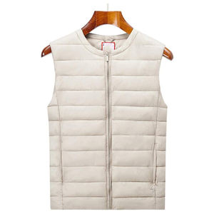 Customize High Quality Winter Coat Fashion <b>Women</b> Puffer Vest High Collar Down padded puffy <b>cropped</b> slim fit Vest <b>Gilet</b> OEM - Product Image 2