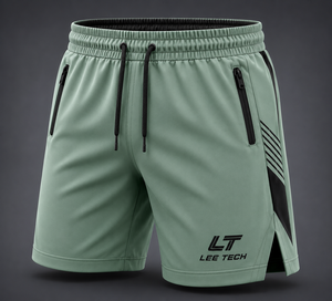 Pantalones Cortos Deportivos Blancos para Correr, con Bolsillo con Cremallera y Cintura Ajustable con Cordón para Deportes - Product Image 4