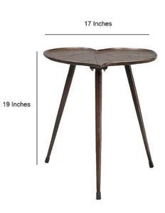 Nouvelle table en aluminium nickelé avec plateau et base en bois Table basse ronde en aluminium de conception la plus vendue - Product Image 3