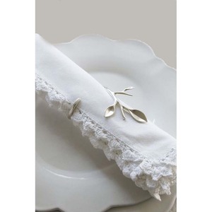 Anillo de servilletas con diseño de Hojas de cobre para decoración de mesa de boda, servilletas modernas con patrón redondo - Product Image 4