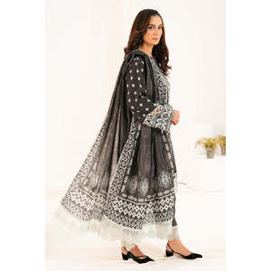 Ensemble 3 pièces Khaddar en coton imprimé pour femme, Salwar Kameez Dupatta K-52041, coupe ample, extensible, robe pakistanaise, tenue de festival indienne - Product Image 6