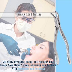 Fórceps de extracción de acero inoxidable alemán de patrón inglés para dentista/dental hecho a medida, juego, quirúrgico, instrumentos al por mayor - Product Image 4