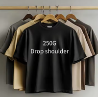 T-shirt blanc 100 % coton pour homme, haute qualité, personnalisable, vierge, uni, col montant épais, coupe oversize et carrée, tissé lourd