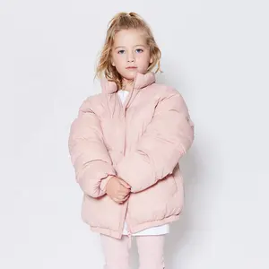 Grosir Pakaian Musim Dingin Anak-anak Desain Kustom Angsa Bawah Logo Anak Laki-laki Perempuan Jaket Puffer Mantel